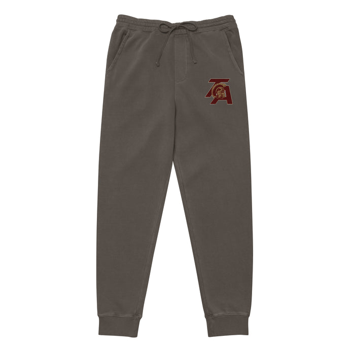 Unisex pigment-dyed sweatpants with embroidered logo