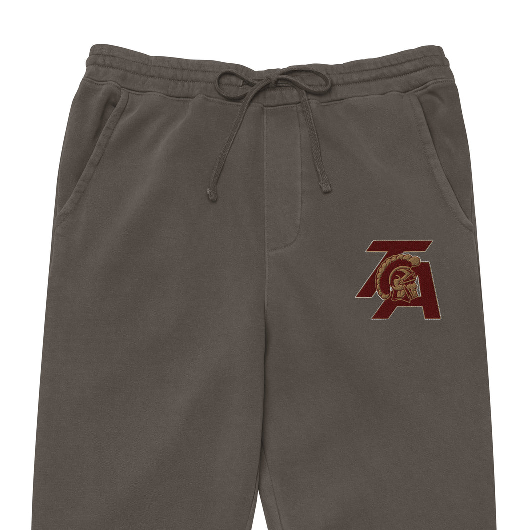 Unisex pigment-dyed sweatpants with embroidered logo