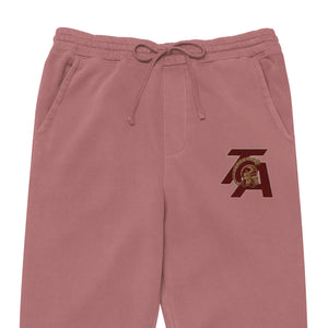 Unisex pigment-dyed sweatpants with embroidered logo