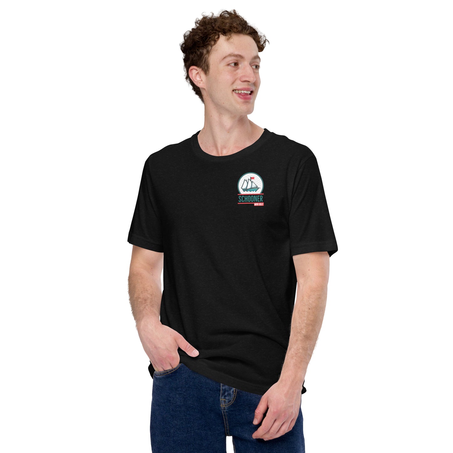 Unisex t-shirt with front and back print