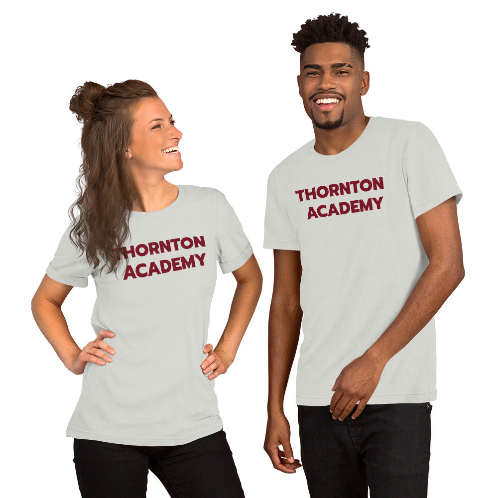 Short-sleeve unisex t-shirt with TA front print and back Trojan Head