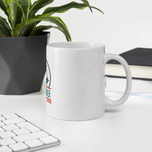 Load image into Gallery viewer, White glossy mug with logo