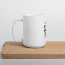 Load image into Gallery viewer, White glossy mug with logo