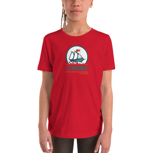 Youth Short Sleeve T-Shirt with Schooner DTG Print